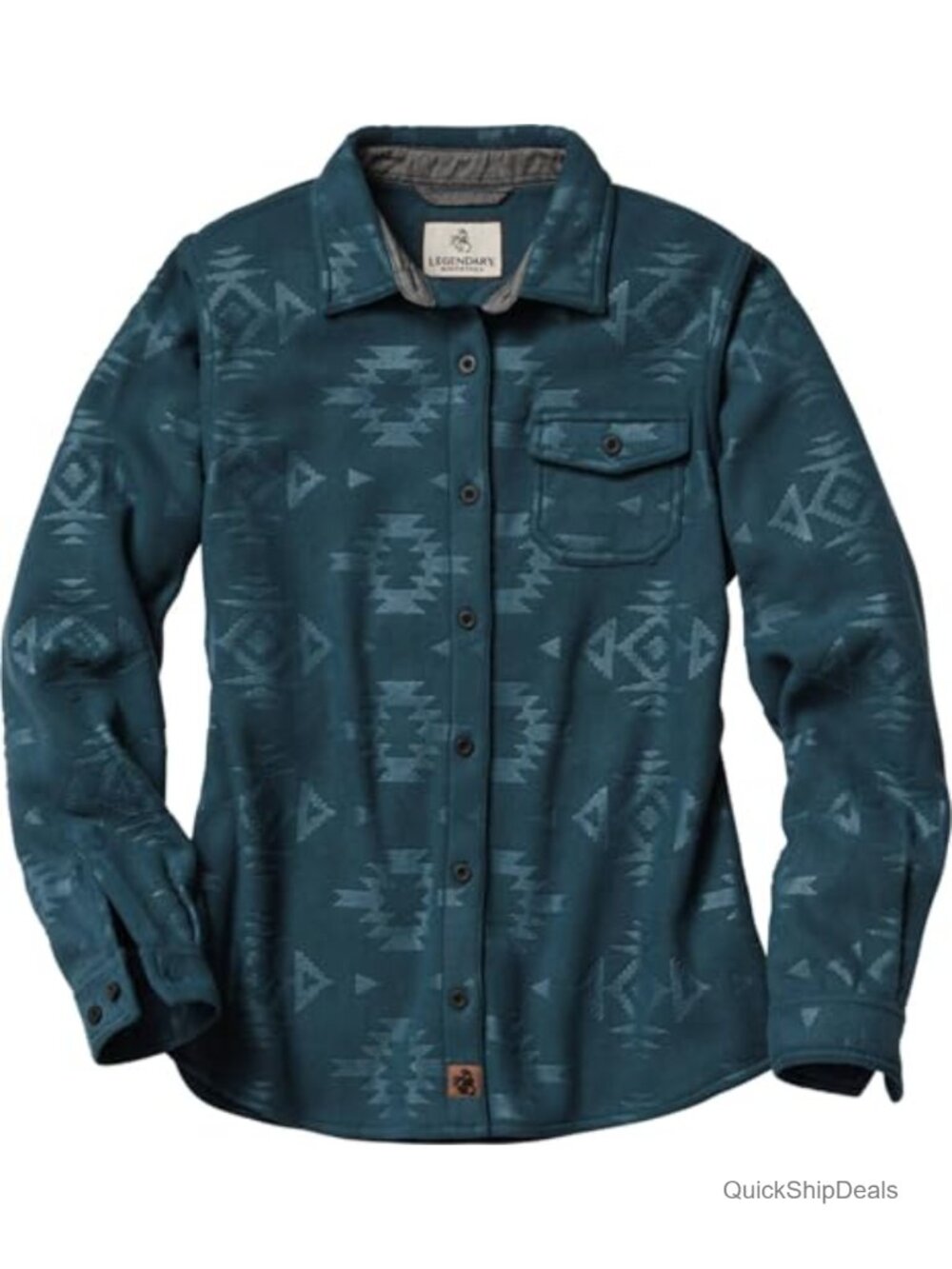 Women's Fleece Button-Up Plaid Shirt Long Sleeve